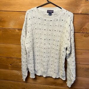 Roundtree & Yorke Earth Toned Men's Lg Crewneck Cotton Sweater made in USA loose